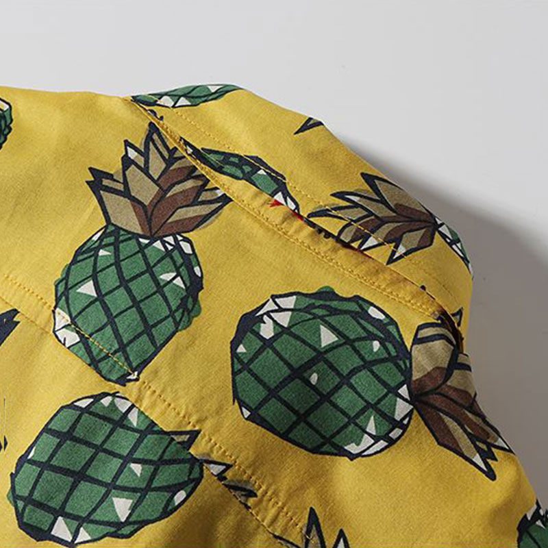 Baby Pineapple Button Shirt Bow Tie Outfit - MyLoveHoney Baby Clothing