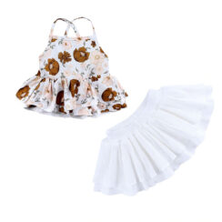 Baby Floral Pattern Camisole & Skirt