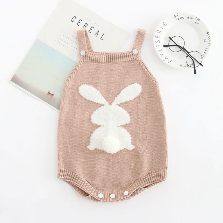 Sleeveless Bunny Tail Knitted Top - MyLoveHoney Baby Clothing