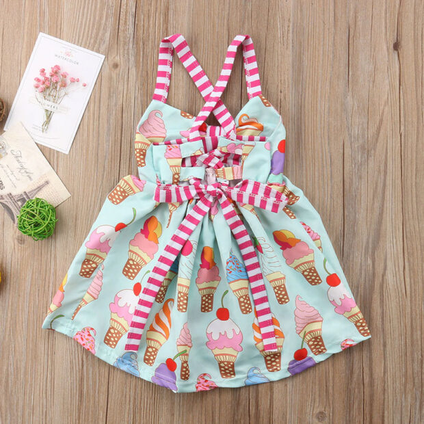 MyLoveHoney Baby Dress Ice-Cream Print