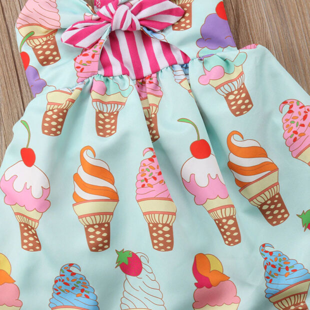 MyLoveHoney Baby Dress Ice-Cream Print